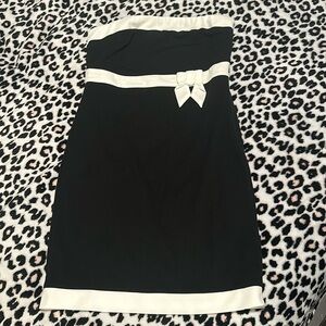 NWT white and black bow dress